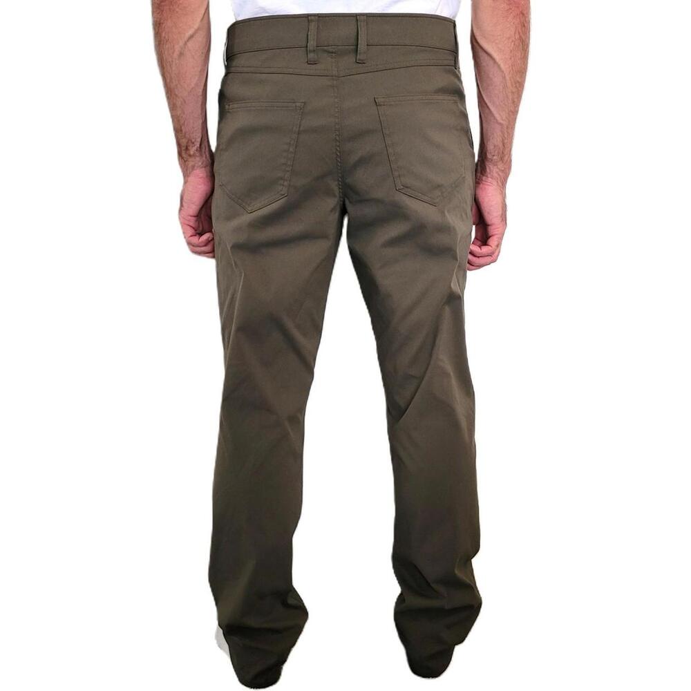 Weatherproof Vintage Men’s 35x32 Olive Stretch Khaki Pants - Picture 2 of 3